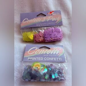 Confetti Set - Yellow, Pink, Purple (Set of Two)